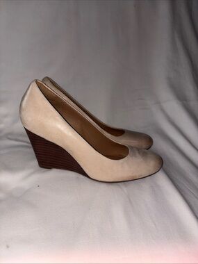 Clarks Artisan Tan Leather Wedge Heels Sz Women’s 5.5 M